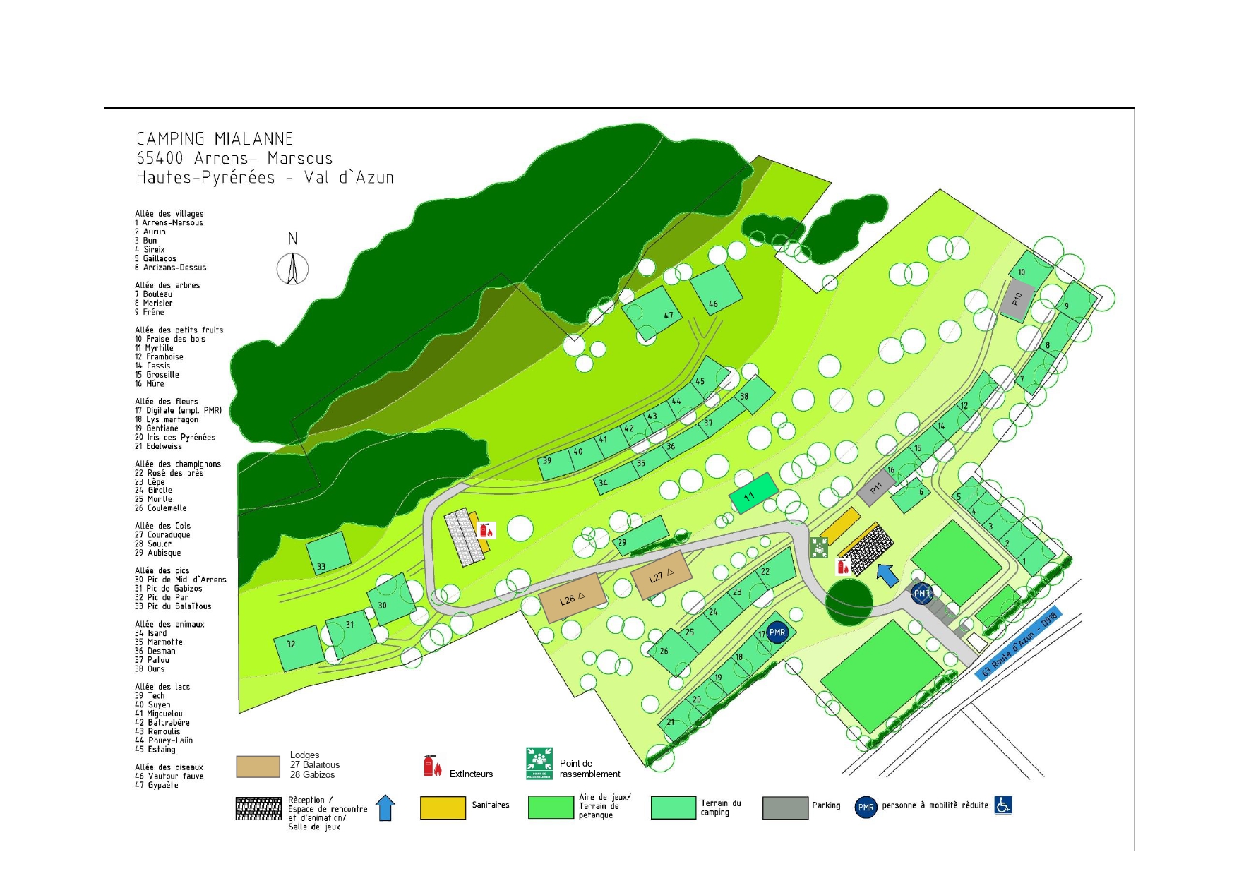 Plan Camping Mialanne